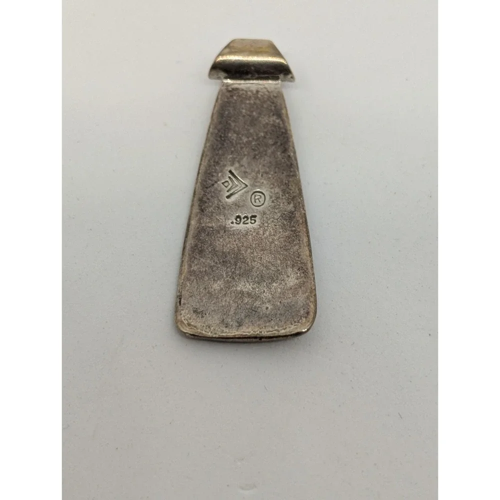 925‎ Retired Sterling Silver Hammered Tie Small Charm Pendant